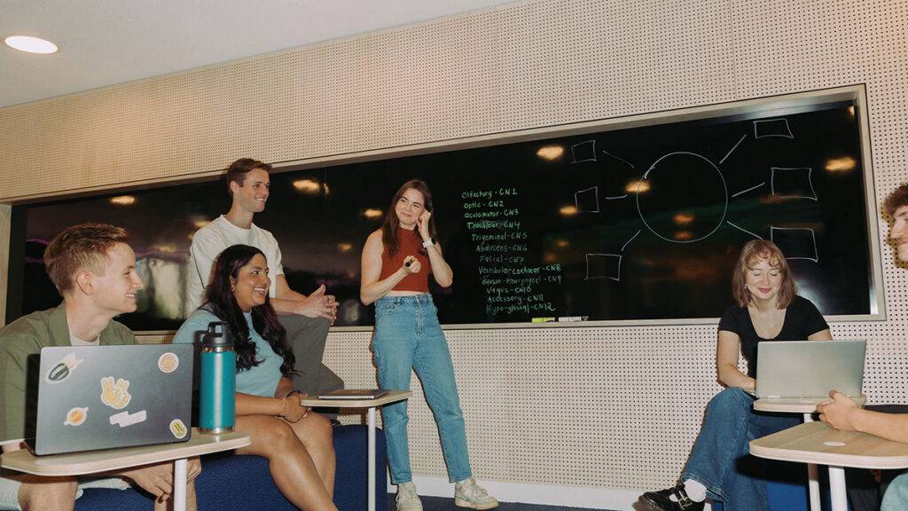 Flinders University students in the classroom